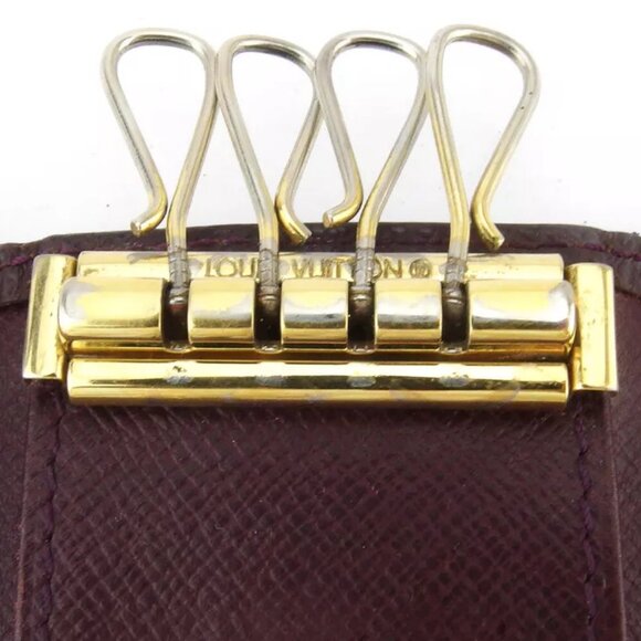 LOUIS VUITTON key case Taiga Bordeaux Taigareza - Authentic used D2230 - Picture 7 of 9